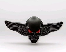 3D Metall Totenkopf Flügel